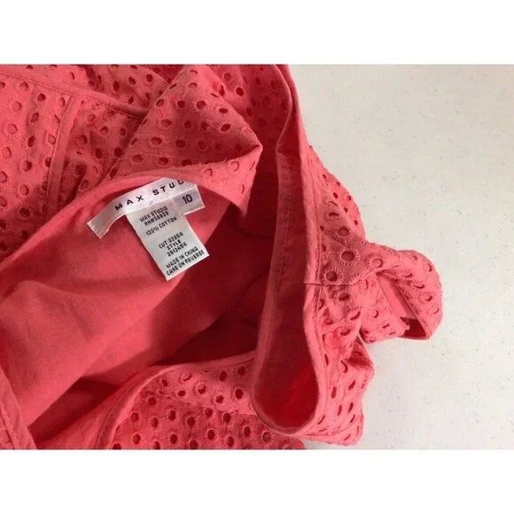Max Studio Coral Eyelet Dress - Picture 5 of 6